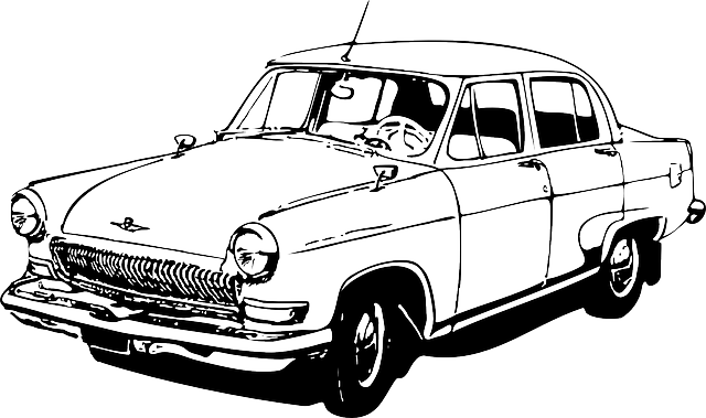The classic GAZ Volga, iconic Soviet car for the privileged. Was it a red Volga that bailed us up?